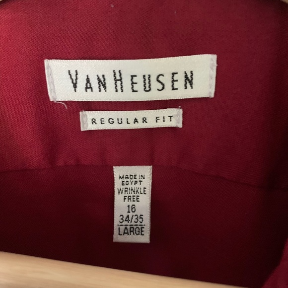 Van Heusen Red Button Down Shirt - Picture 3 of 9